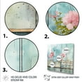 thumbnail image 3 of Designart "Cubic Floral Art in Blue and Pink Abstract" Floral Wall Art - Traditional Blue Abstract Floral Entryway Wall Art, 3 of 6