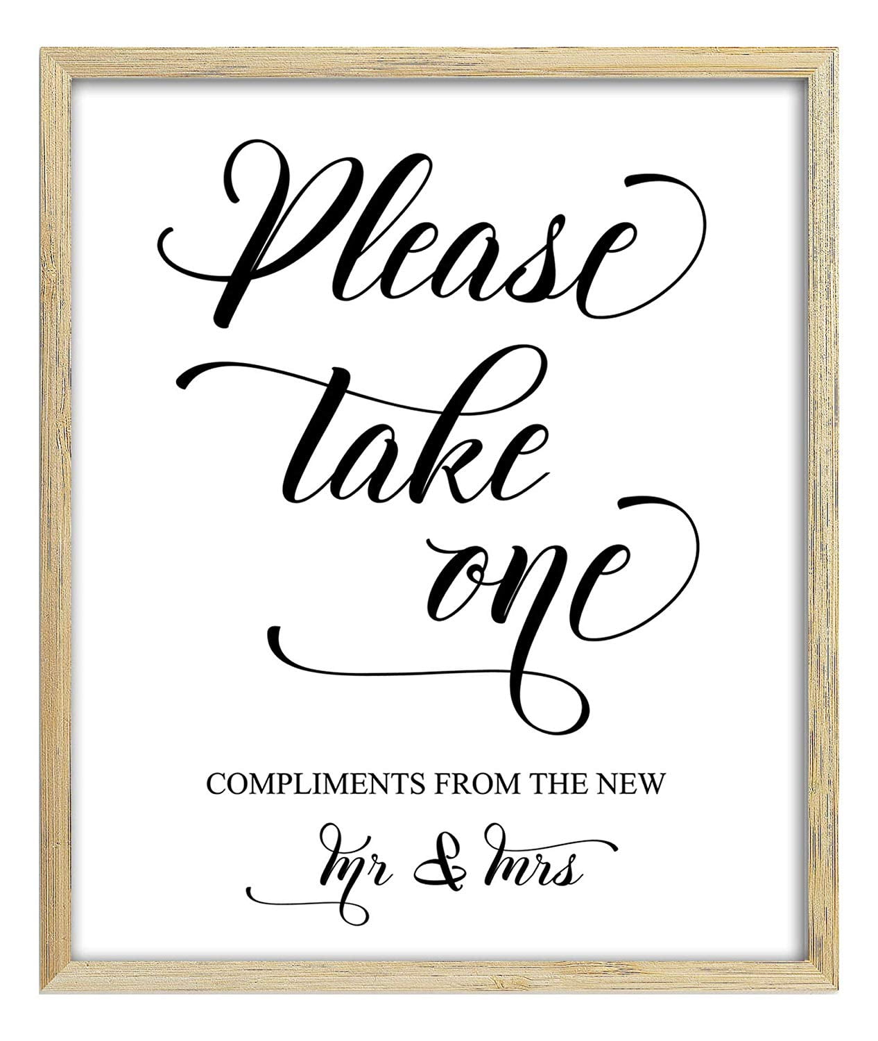 Please Take One Sign, Wedding Favors Sign, Party Print, Compliments From  the New Mr. & Mrs. Favor Sign Party Decor 