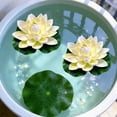 thumbnail image 4 of Antqov Artificial Flowers Water Lilies Foam Lotuses Flower Pond Decor Fake Flowers Plants Lilies Pads for Patio Garden Pool Decor, 4 of 6
