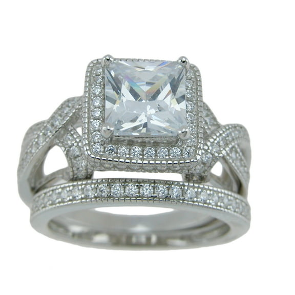 1.9 TCW 925 sterling silver engagement ring for women