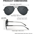 thumbnail image 4 of FEISEDY Polarized Aviator Sunglasses for Men Women Mirrored Lenses Metal Classic B2610, 4 of 14