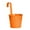 Orange #6, variant on Green Metal Hanging Flower Pot | 13x21cm Tin Planter for Balcony & Porch | No-Tools Installation | Home & Garden Decor | 1-Pack