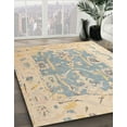 thumbnail image 3 of Ahgly Company Machine Washable Indoor Square Abstract Sand Brown Area Rugs, 4' Square, 3 of 7