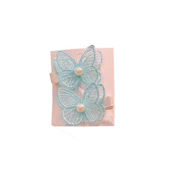 Qarigey 2 uds horquilla de tela para mujer, pasador de pelo para niña, tocado de moda para niños, decoración de perlas, regalo de cumpleaños, Accesorio para el cabello Verde Qarigey AP012390-03