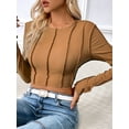 thumbnail image 6 of KelaJuan Women Long Sleeve Tops Patchwork Stitching Shirt Casual Pullovers for Club Streetwear Aesthetic Grunge Clothes, 6 of 6