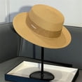thumbnail image 2 of Gsakboxl Sun Hats for Women Unisex Pork Pie Boater Panama Hat, Summer Wide Brim Beach Sun Hat for Travel Vacation Outdoor, 2 of 3
