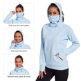 thumbnail image 5 of BASSDASH Women’s Fleece Fishing Hoodie with Neck Gaiter Water Resistant Performance Hiking Sweatshirt Pullover, 5 of 7