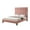 Blush, Velvet, variant on Blush Solid Wood Twin Tufted Upholstered Velvet Bed