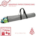 thumbnail image 2 of Simplify 30" Wrapping Paper Storage Bag, Holiday Storage Polyester, Grey, 2 of 7