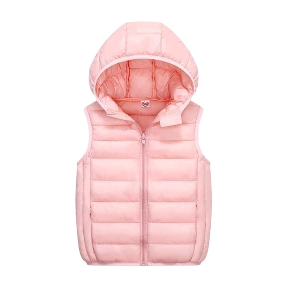 Boys Lightweight Water-Resistant Packable Hooded Puffer Vest down Jacket