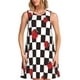 thumbnail image 1 of Fotbe Ladybugs Of Black And White Checkers Vestido de Verano sin Mangas para Mujer – Vestido Midi Línea A, Estilo Camiseta Floral, Vestido Playero Casual y Fluido, 1 of 7