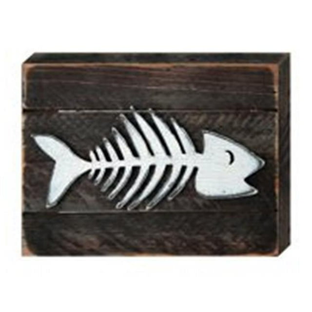 Designocracy 98528-18 Poissons Vintage Squelette Art sur le Décor Mural de Bord