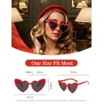 thumbnail image 4 of Lentes de Sol Ricawa Vintage Forma de Corazón Cat Eye Paquete de 8 en Rojo, 4 of 7