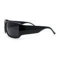 thumbnail image 3 of Mens Classic 90s Mad Dog Gangster Narrow Rectangle Plastic Sunglasses Shiny Black - Black, 3 of 4