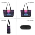 thumbnail image 6 of FORMRS Canvas Laptop Tote Bag for Women with 15.6" Computer Compartments Shoulder Handbag, Night Neon Road, 6 of 7