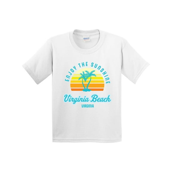 Inktastic Summer Enjoy the Sunshine Virginia Beach Virginia in Blue Youth T-Shirt
