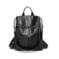 thumbnail image 1 of BR Elegante mochila negra de piel sintética para mujer: ligera, espaciosa y versátil para uso informal y de oficina, 1 of 4