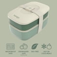 thumbnail image 3 of MHSIOAP-Bentgo Classic - Adult Bento Box, Stackable 3-Compartment Lunch Box with Removable Utensil Set and Sealing Strap, BPA-Free, Food Container Ideal for Meal Prep, Work, and On the Go (Khaki Gree, 3 of 4