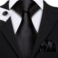 thumbnail image 3 of Corbata de Seda Barry.Wang Extra Larga para Hombre, 3 of 7