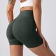 thumbnail image 2 of Pantalones cortos sin costuras para mujer con efecto lifting - Pantalones cortos de gimnasio y yoga de cintura alta, control de abdomen, nailon y spandex, tallas S-XL, 2 of 4