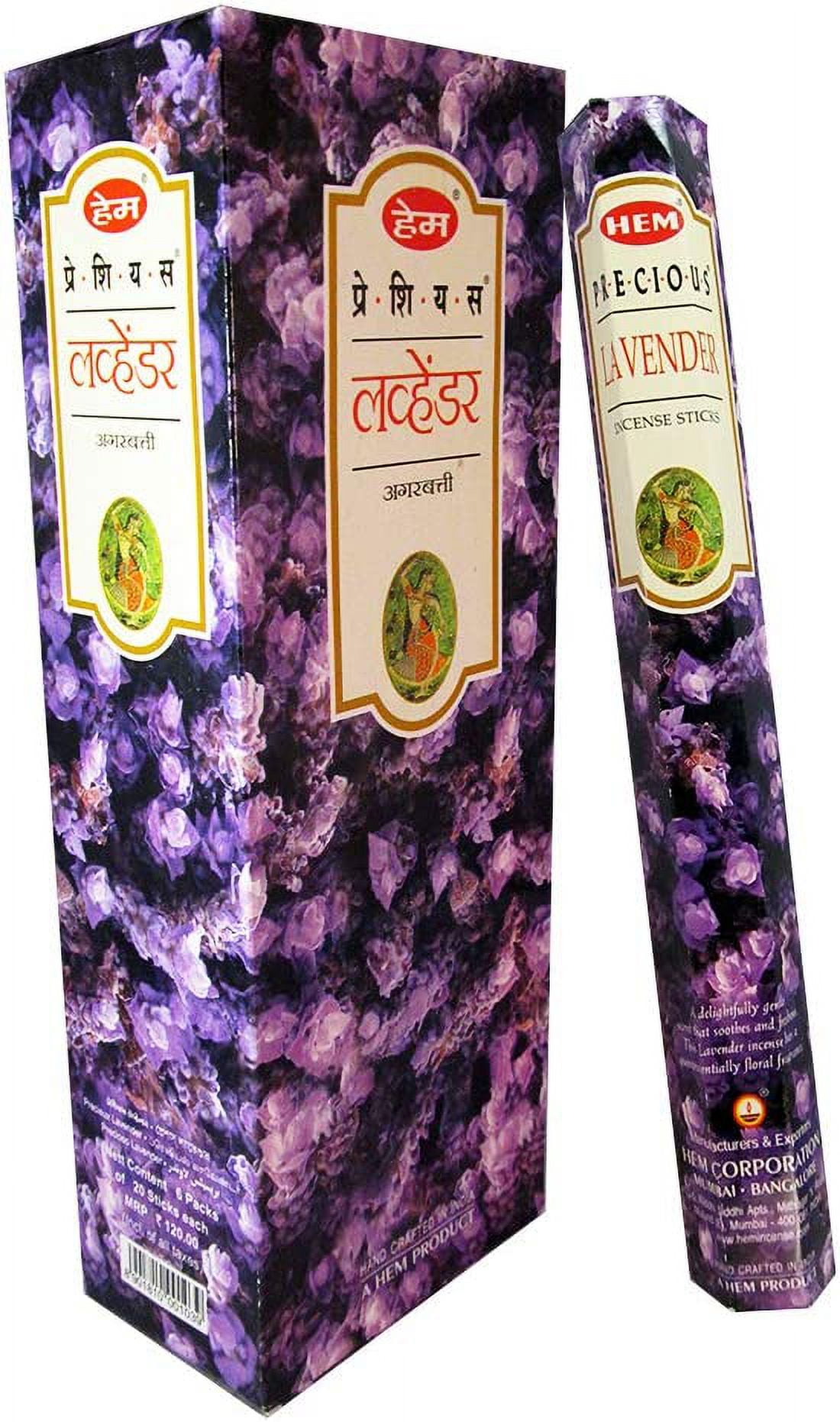 HEM Precious Lavender Bulk 360 Sticks Incense, 3 Boxes - (360 sticks bulk per order)