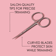 Japonesque Grooming Scissors for Facial Hair, Ear, Nose Eyebrow Trimming, Stainless Steel
