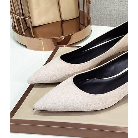

YCNYCHCHY New Office Work Women Genuine Kid Suede Leather High Heels Classic Design Fashion Pumps Concise Sexy Female Spring Shoes