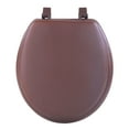 thumbnail image 2 of Standard Vinyl Soft Adjustable Hinges Toilet Seat with Close Lid, Chocolate, 2 of 5