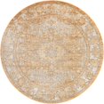 thumbnail image 1 of Unique Loom Tapis de Bordure Isabella Haut-Bas 7' 10 x 7' 10 Rond Beige/Orange, 1 of 2