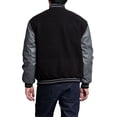 thumbnail image 4 of G-Style USA Men's Letterman Baseball Varsity Jacket VJ100A - BLACK/CHARCOAL - 3X-Large, 4 of 5