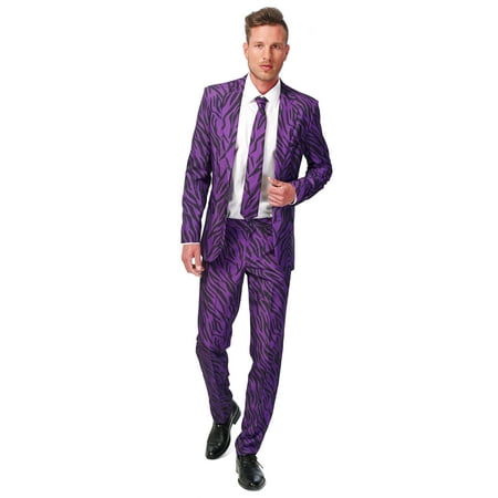 Suitmeister Men's Purple Tiger Animal Suit
