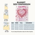 thumbnail image 3 of Birthday Gifts,Unique Best Gift Blanket 60x80in for Women Girls,Pink Butterfly Heart Love Blankets,Ideas for Mom Sister Wife Female Daughter Grandma Lightweight Throw,Happy Festival Party Decor, 3 of 6