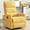 Yellow, variant on Xukmct Upholstered Fabric Leisure Chair Club Chair with Metal Base, Swivel Manual Recliner Chair for Living Room, Office, Bedroom, Beige