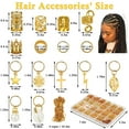 thumbnail image 2 of 259 Pcs Hair Jewelry for Braids, Loc Jewelry for Hair Dreadlock, Hair Jewelry for Women, Metal Gold Braids Rings Cuffs Clips for Dreadlock Accessories Hair Braids Jewelry Decorations, 2 of 8