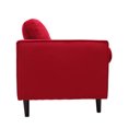 thumbnail image 6 of 74" Modern Upholstered Velvet Sofa Couch for Living Room,Square Armrest Tufted Loveseat Sofa with Two Throw Pillows，Wood Foot, 6 of 8