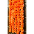 thumbnail image 2 of Pack of 5 Strings Indian Yellow and orange Artificial Decorative Marigold Flower Garland Strings for Diwali, Christmas, Wedding Party Decoration Strings, 2 of 2