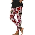 thumbnail image 3 of Meichang High Waist Valentine Leggings for Women Tummy Control Love Heart Print Stretchy Workout Yoga Leggings, 3 of 10