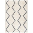 thumbnail image 3 of SAFAVIEH Venus Carleen Chevron Shag Area Rug, Ivory/Grey, 8' x 10', 3 of 10