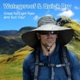 thumbnail image 4 of Zhengup 6" Wide Brim Sun Protection Hat Outdoor Unisex Bucket Hats for Hiking Beach Fishing Safari Garden Lawn Yard Work Kayaking, 4 of 8
