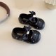 thumbnail image 2 of Pisos Negros con Zapatos de la Princesa de la Moda Bowknot de Suela Suave de las Niñas de Arco con Una Correa Ancha Zapatos para Niños, 2 of 7