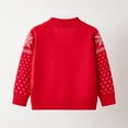 thumbnail image 4 of GYRATEDREAM Toddler Girls Boys Christmas Cardigan Sweater Baby Long Sleeve Button-down Reindeer Print Pullover Tops Kids Crewneck Soft Warm Coat Children Winter Clothes for 3-7 Years, 4 of 8