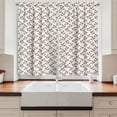 thumbnail image 2 of Ambesonne Botanical Kitchen Curtains, Retro Hand-Drawn Leaves, 55"x30", Pale Cinnamon and Amber, 2 of 3