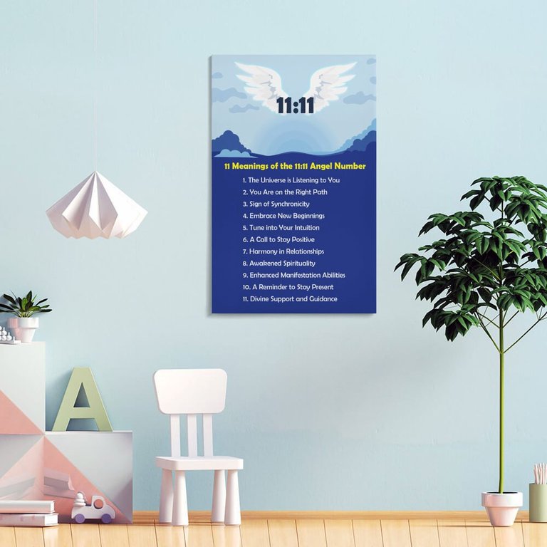 11 Meanings of The 1111 Angel Numbers Print Photo Art Painting