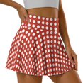 thumbnail image 5 of HELLHERO Red Polka Dot High Waisted Skirts, with Shorts Built-in Shorts Golf Skirts Inner Pockets Tennis Skirt for Hiking Travel, 5 of 9
