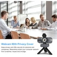 thumbnail image 6 of Webcam with Microphone for Desktop,1080P HD USB Webcam for PC Desktop & Laptop,with Privacy Cover&Webcam Tripod, Plug and Play,for Conferencing and Video Calling, 6 of 9