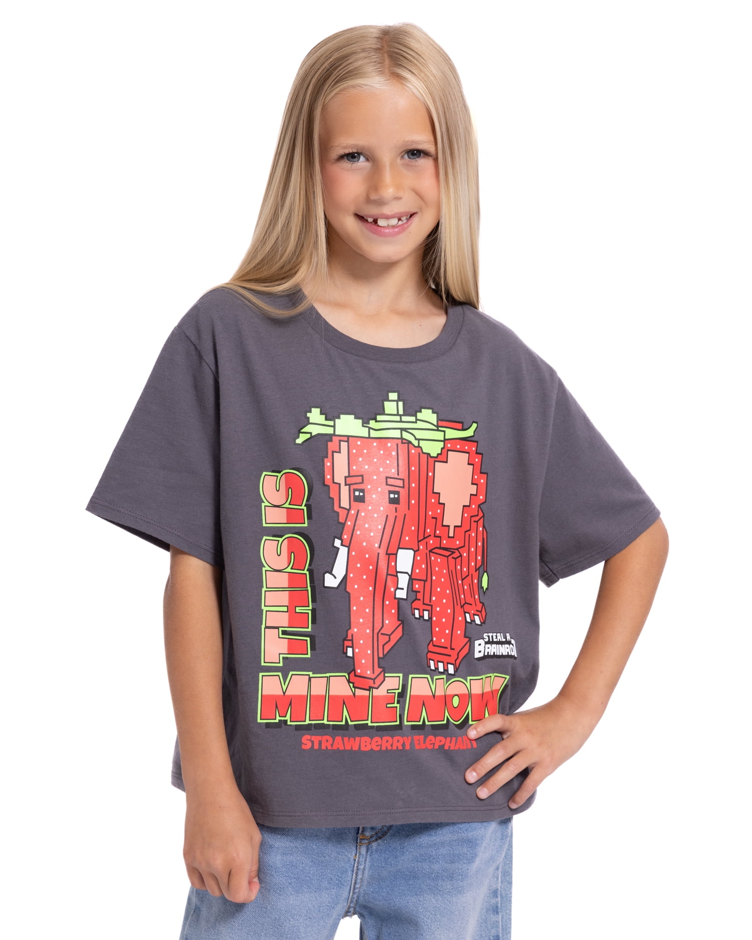 Roblox "Steal a Brainrot" Girls' Short Sleeve Graphic T-Shirt, Sizes 4-18