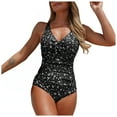 thumbnail image 1 of NIEWTR Womens One Piece Swimsuits Tummy Control Wide Strap Full Coverage Bathing Suit Quick Dry Slim Fit Swimwear(White,L), 1 of 8