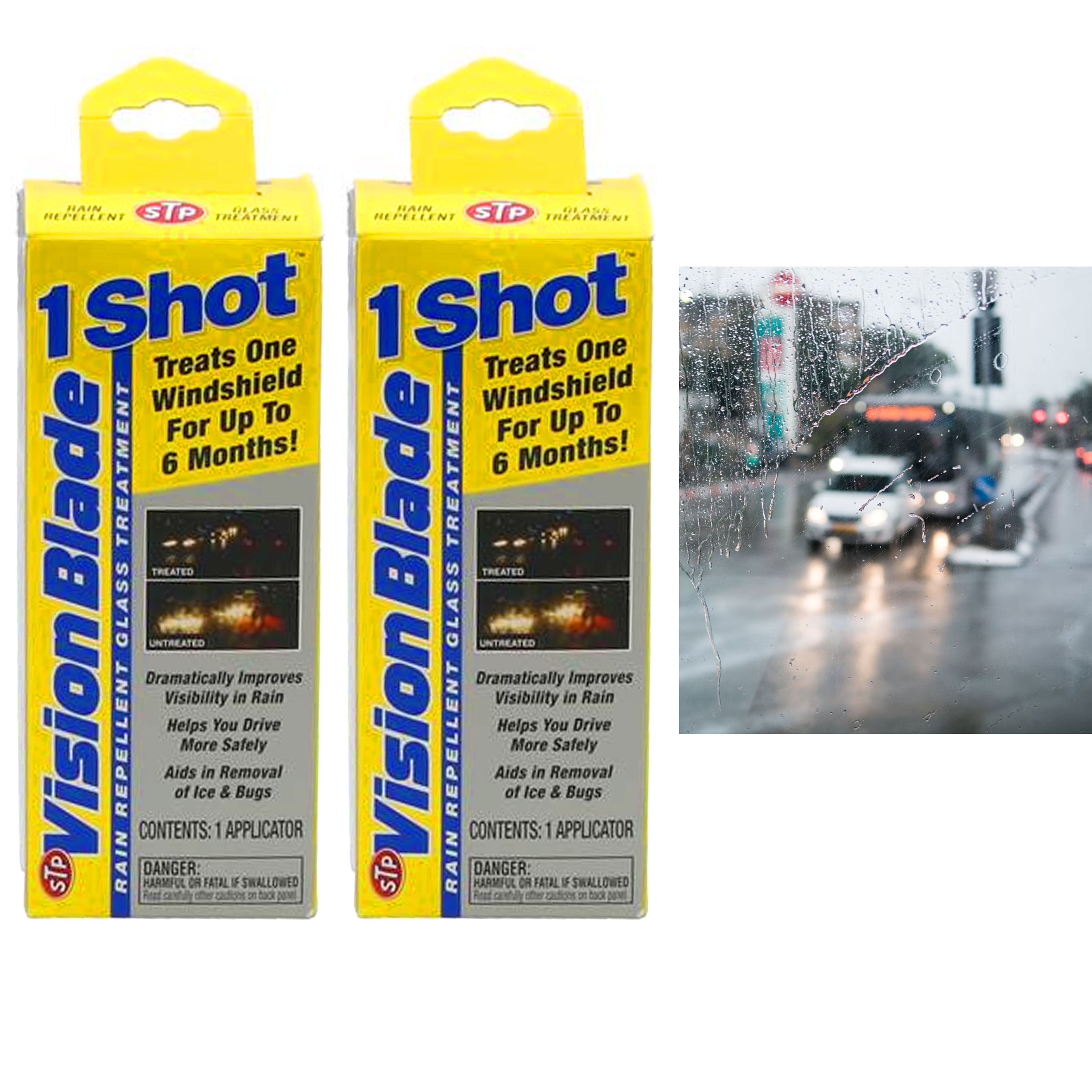 2 Anti Glare Rain Windshield Glass Water Repellant Treatment Coating