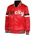thumbnail image 2 of Youth Starter Red Portland Trail Blazers Home Game Varsity Satin Full-Snap Jacket, 2 of 3