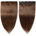 thumbnail image 2 of EcoNesxp 4 Medium Brown 24 Inch Clip-in Hair Extensions Human Hair Pieces 8 Inch 40 Inch Clip-in Hair Extensions Human Hair Pieces, 2 of 5